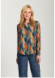 Button-Up Blouse W/ Roll-Up Sleeve
