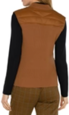 Quilted Full Zip Sweater Vest