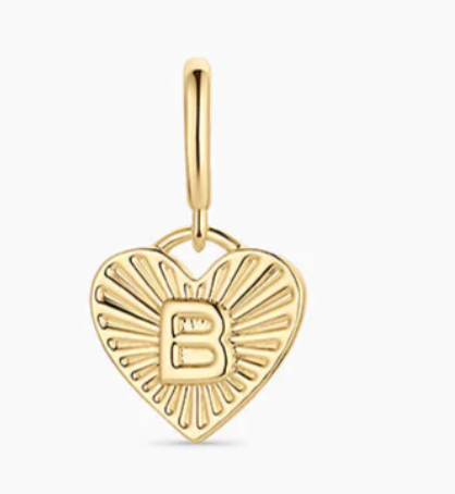 Vintage Heart Alphabet Parker Charm