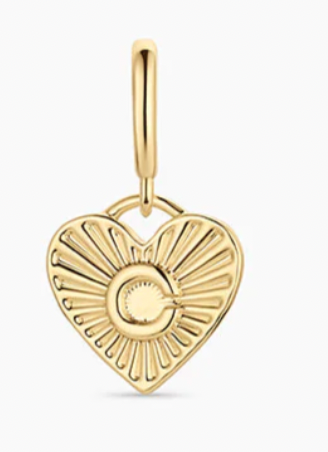 Vintage Heart Alphabet Parker Charm