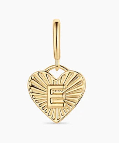 Vintage Heart Alphabet Parker Charm