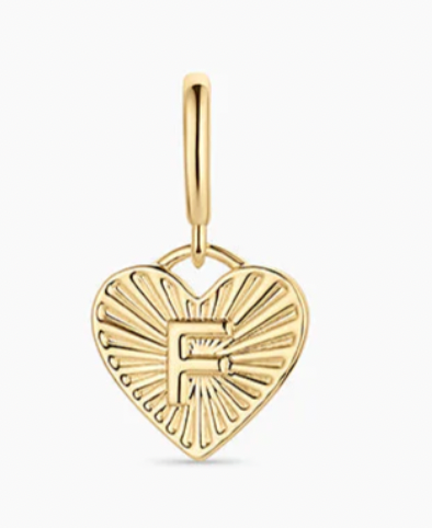 Vintage Heart Alphabet Parker Charm