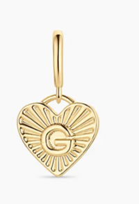 Vintage Heart Alphabet Parker Charm