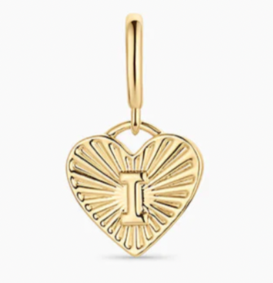 Vintage Heart Alphabet Parker Charm