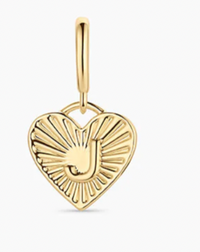 Vintage Heart Alphabet Parker Charm