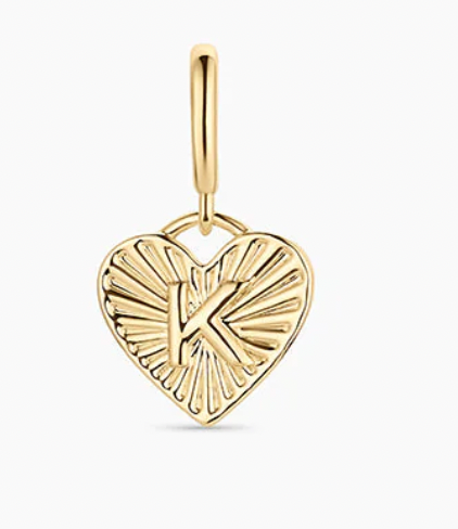 Vintage Heart Alphabet Parker Charm