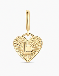 Vintage Heart Alphabet Parker Charm