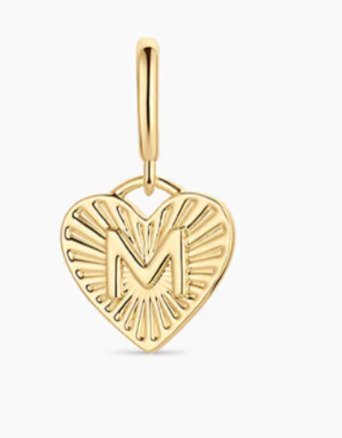 Vintage Heart Alphabet Parker Charm