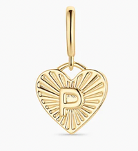 Vintage Heart Alphabet Parker Charm
