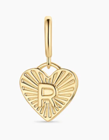 Vintage Heart Alphabet Parker Charm