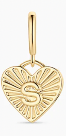 Vintage Heart Alphabet Parker Charm