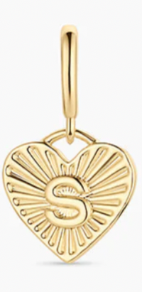 Vintage Heart Alphabet Parker Charm