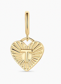 Vintage Heart Alphabet Parker Charm