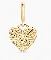 Vintage Heart Alphabet Parker Charm