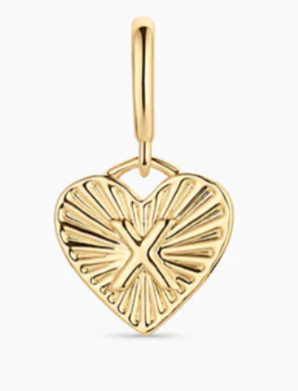 Vintage Heart Alphabet Parker Charm