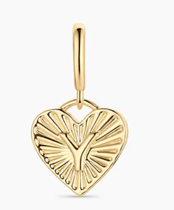 Vintage Heart Alphabet Parker Charm