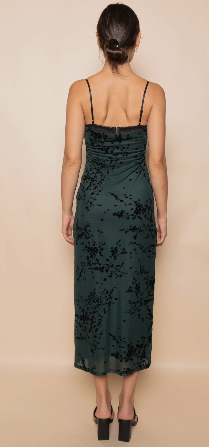 Lace Floral Mesh Bodycon Dress