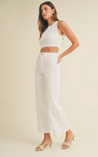 Welt Pocket Wide Leg Pant