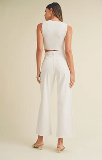 Welt Pocket Wide Leg Pant