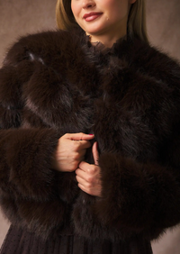 Faux Fur Crop Coat