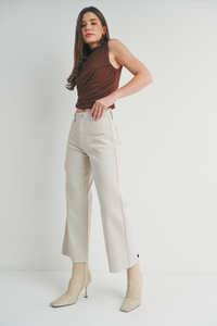 Wide Leg Denim Trouser