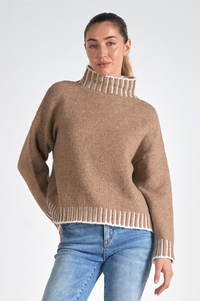 Turtleneck Stitched Sweater