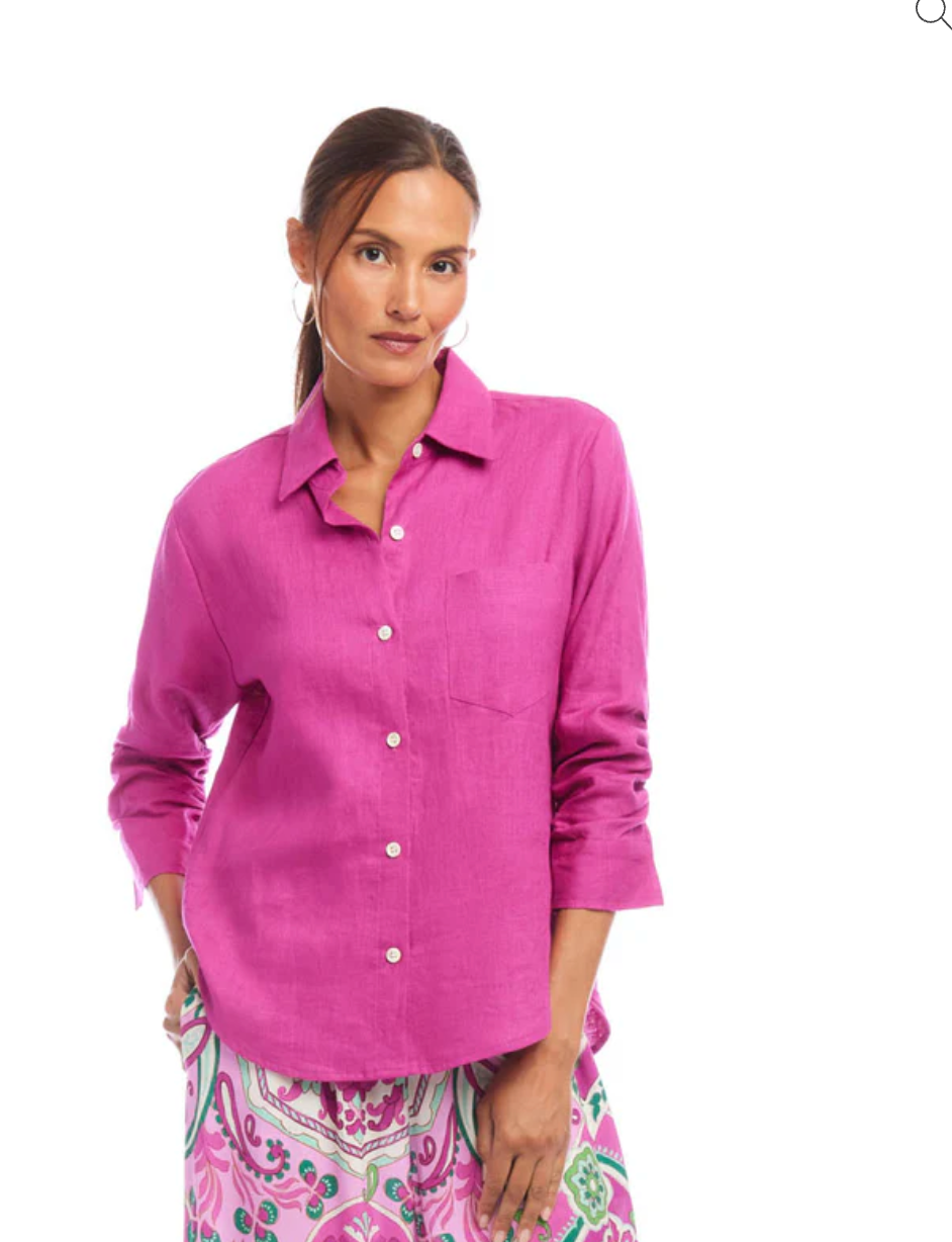 Linen Ruched Shirt