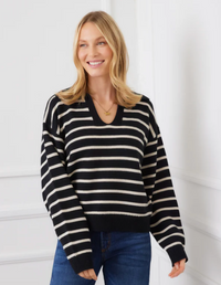 Stripe Polo Sweater