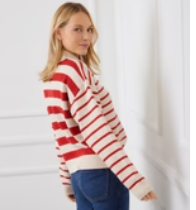 Stripe Polo Sweater