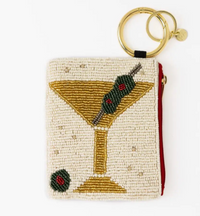 Mary Martini & Olive Beaded Coin Purse