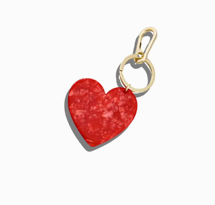 Handmade Heart Bag Charm + Keychain | Eco-Friendly