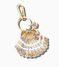 Hand-Painted Seashell Bag Charm & Keychain | Eco-Friendly
