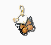 Hand-Painted Monarch Butterfly Bag Charm + Keychain