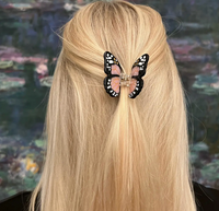 Hand-Painted Mini Monarch Claw Hair Clip | Eco-Friendly