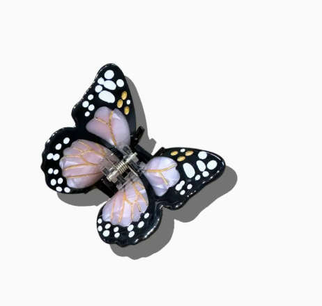 Hand-Painted Mini Monarch Claw Hair Clip | Eco-Friendly