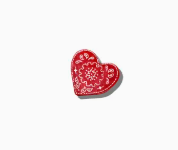 Hand-Painted Mini Paisley Heart Claw Hair Clip