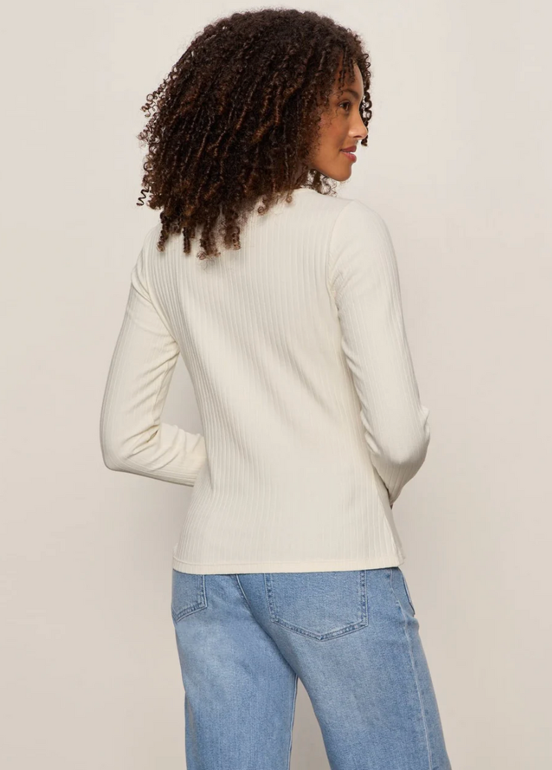 Button Front Ribbed Top
