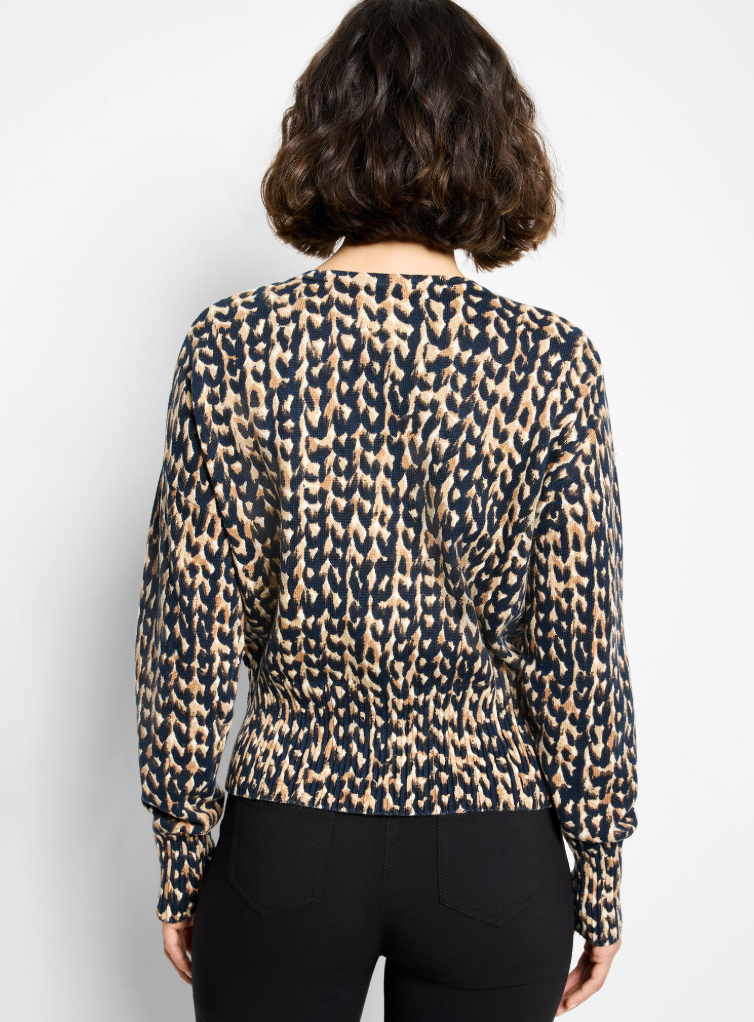 STITCH PRINT SNAP IT UP CARDIGAN