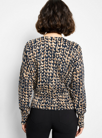 STITCH PRINT SNAP IT UP CARDIGAN