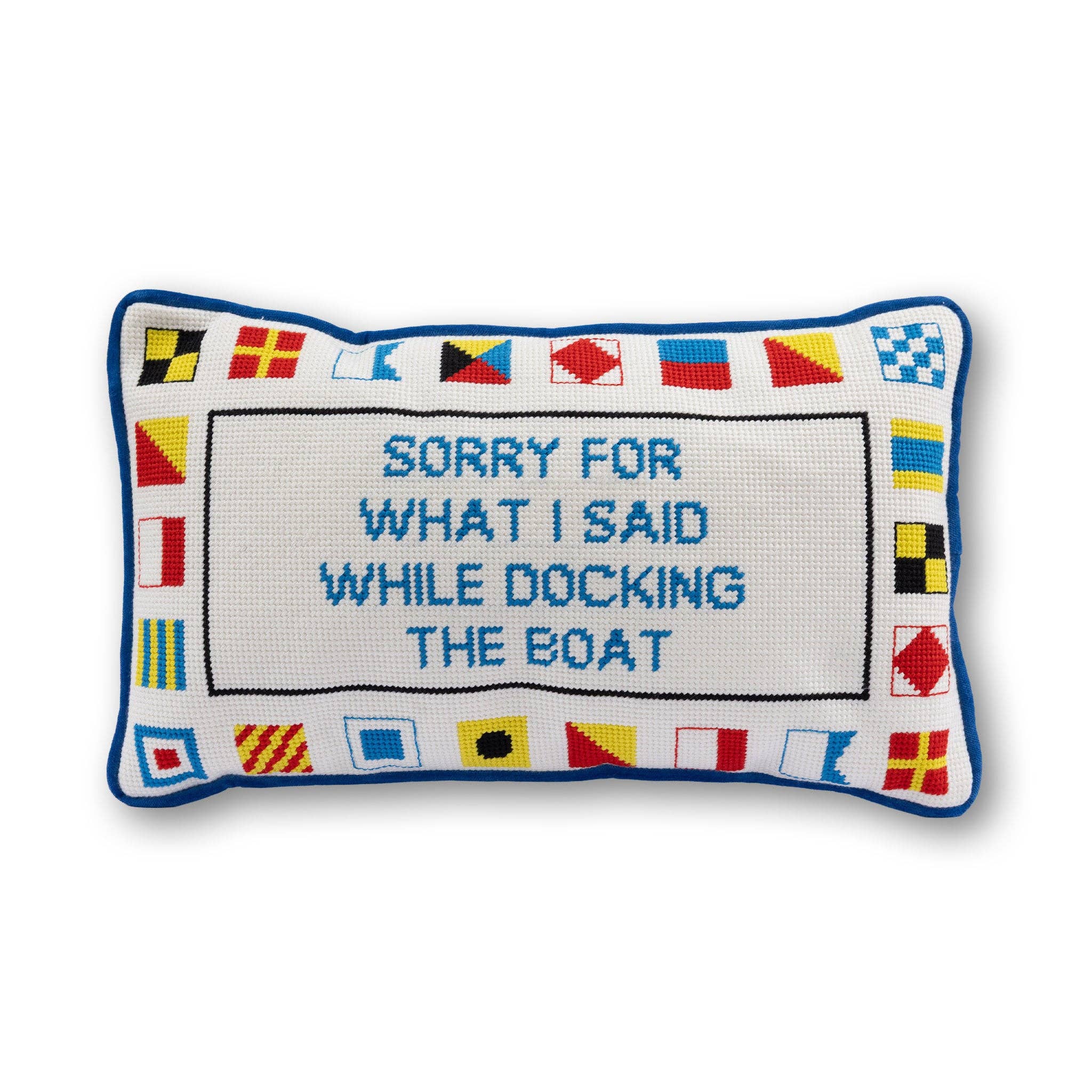 Docking The Boat Needlepoint Pillow – Beau Bleu Boutique & Gifts