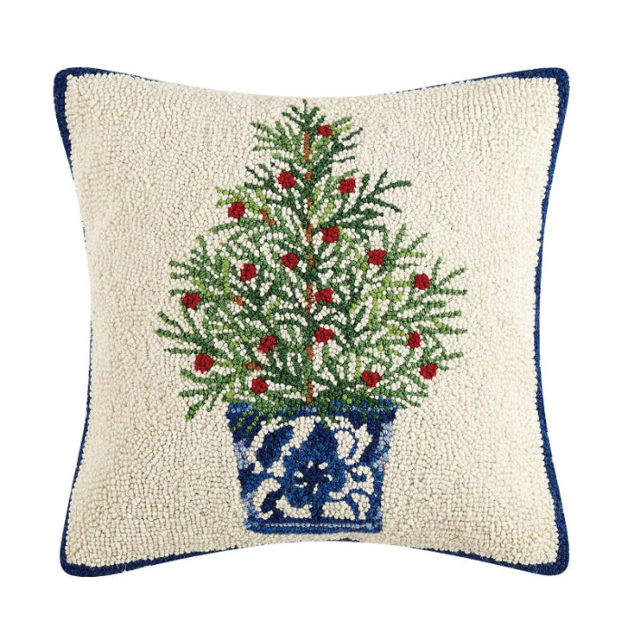 Holiday Chinoiserie Tree Hook Pillow