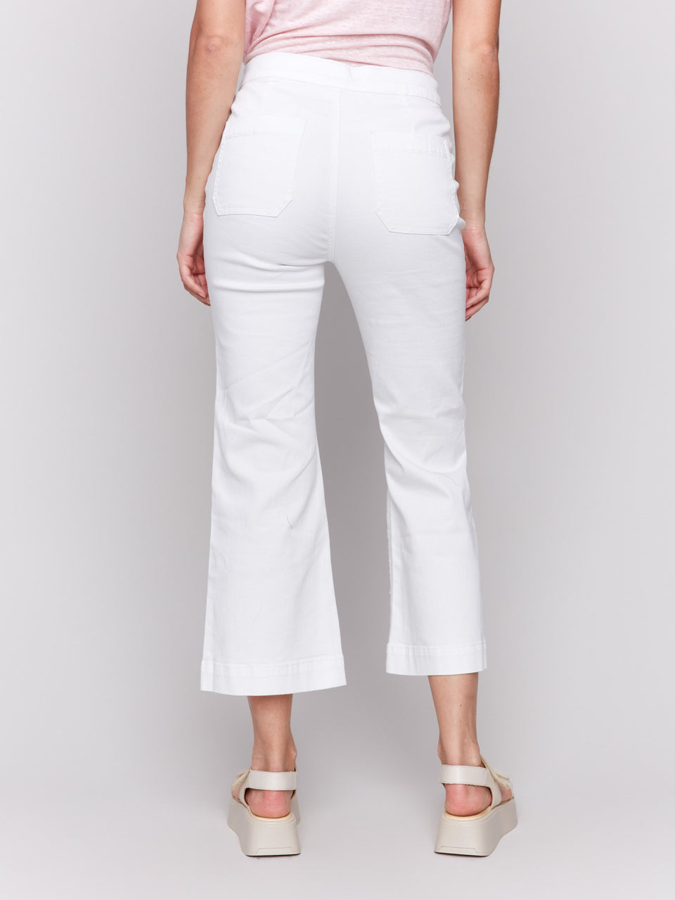 Pull On Flare Pants W/ Front Button