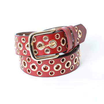 Gold Multi Eyelet Buckle Belt