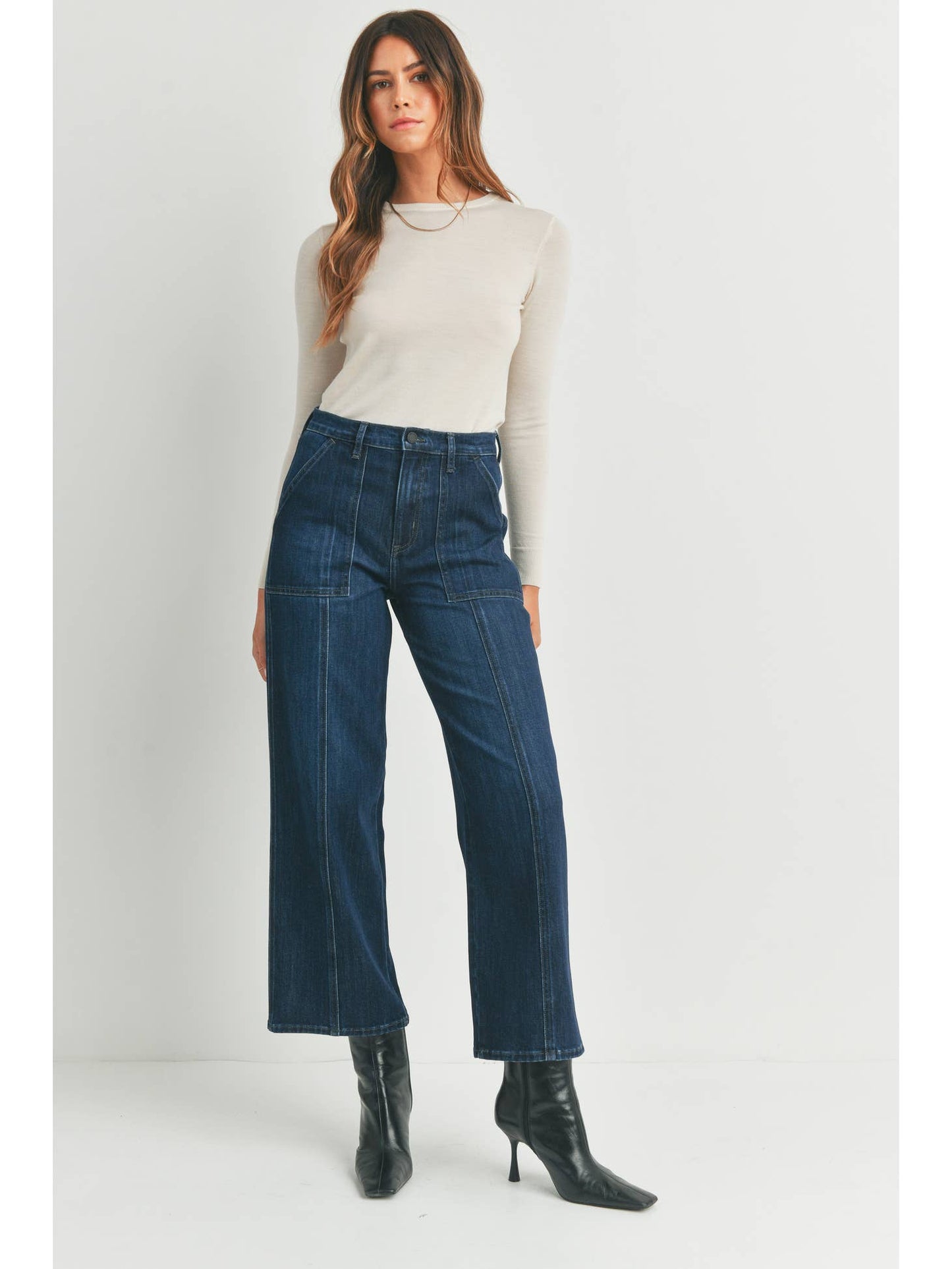 Seamed Utility Straight Jean