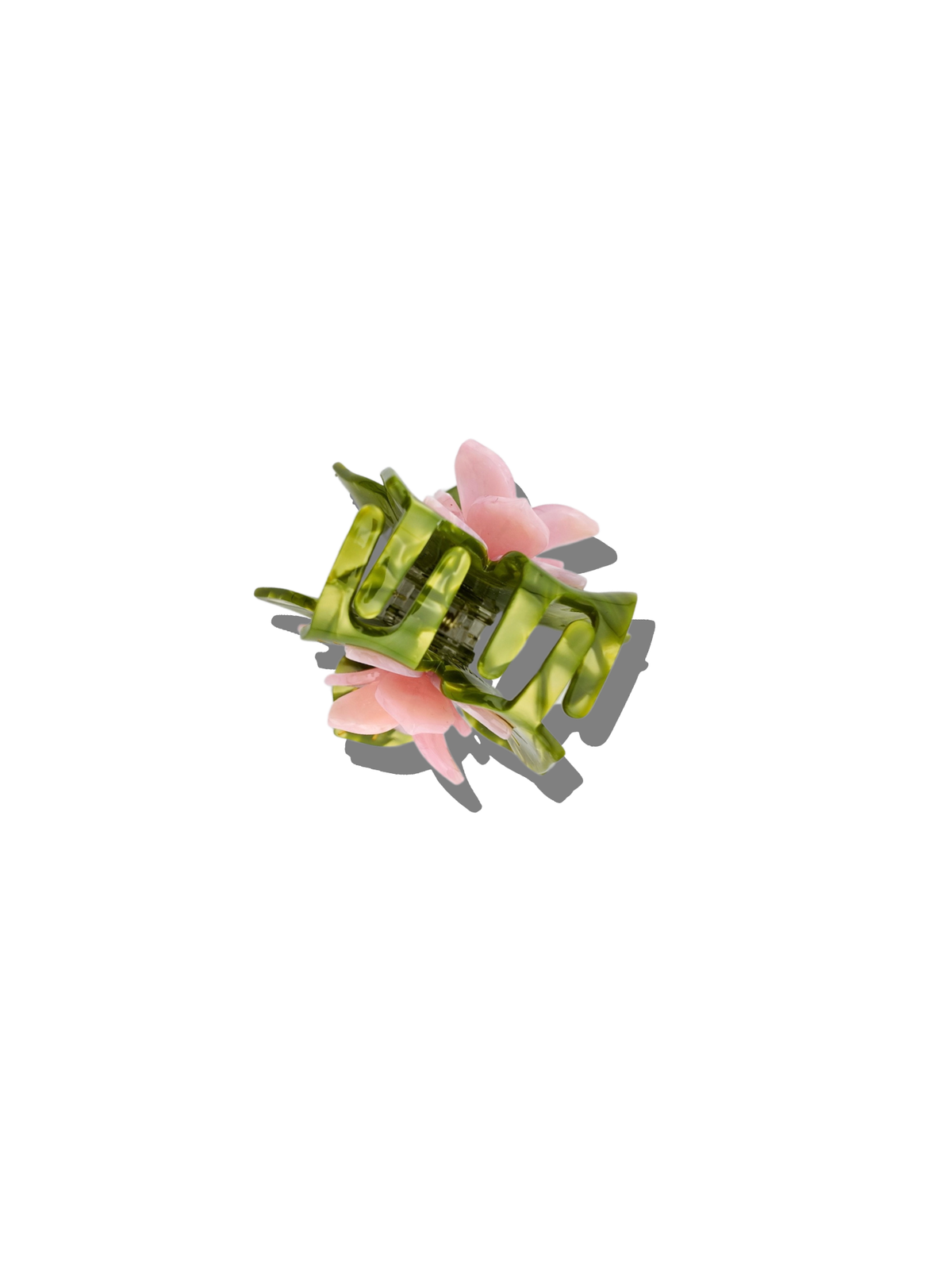 Hand-painted Origami Magnolia Flower Hair Clip