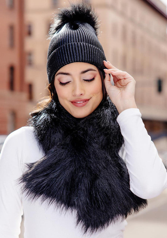 Metallic Pom Beanie