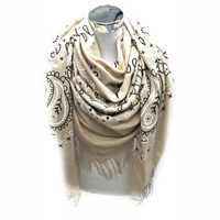 Large Bandana Print Square Scarf K1