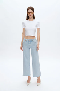 LISA MID RISE WIDE LEG DENIM JEANS