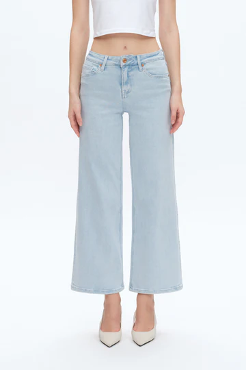 LISA MID RISE WIDE LEG DENIM JEANS