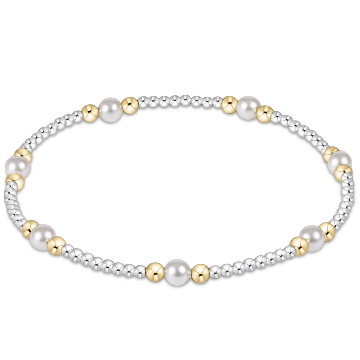 Purpose Pearl 4mm Mixed Metal Bracelet.
